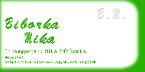 biborka mika business card